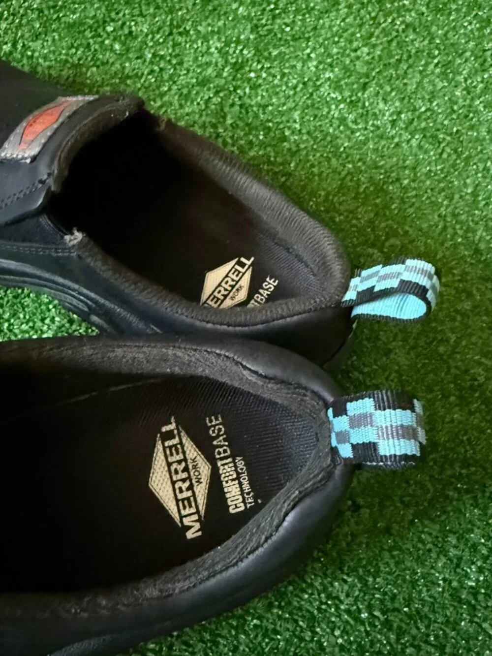 Merrell Jungle Moc Leather Comp Toe Work Shoes Men's Size 7M Black Slip On
